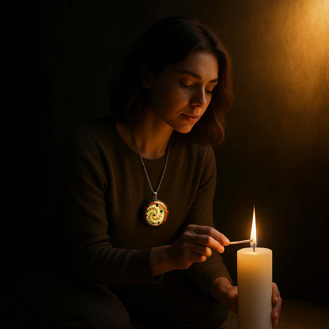 Light over Darkness DeviceTriple Spiral, Windmill Hill Crop Circle Quantic Resonator