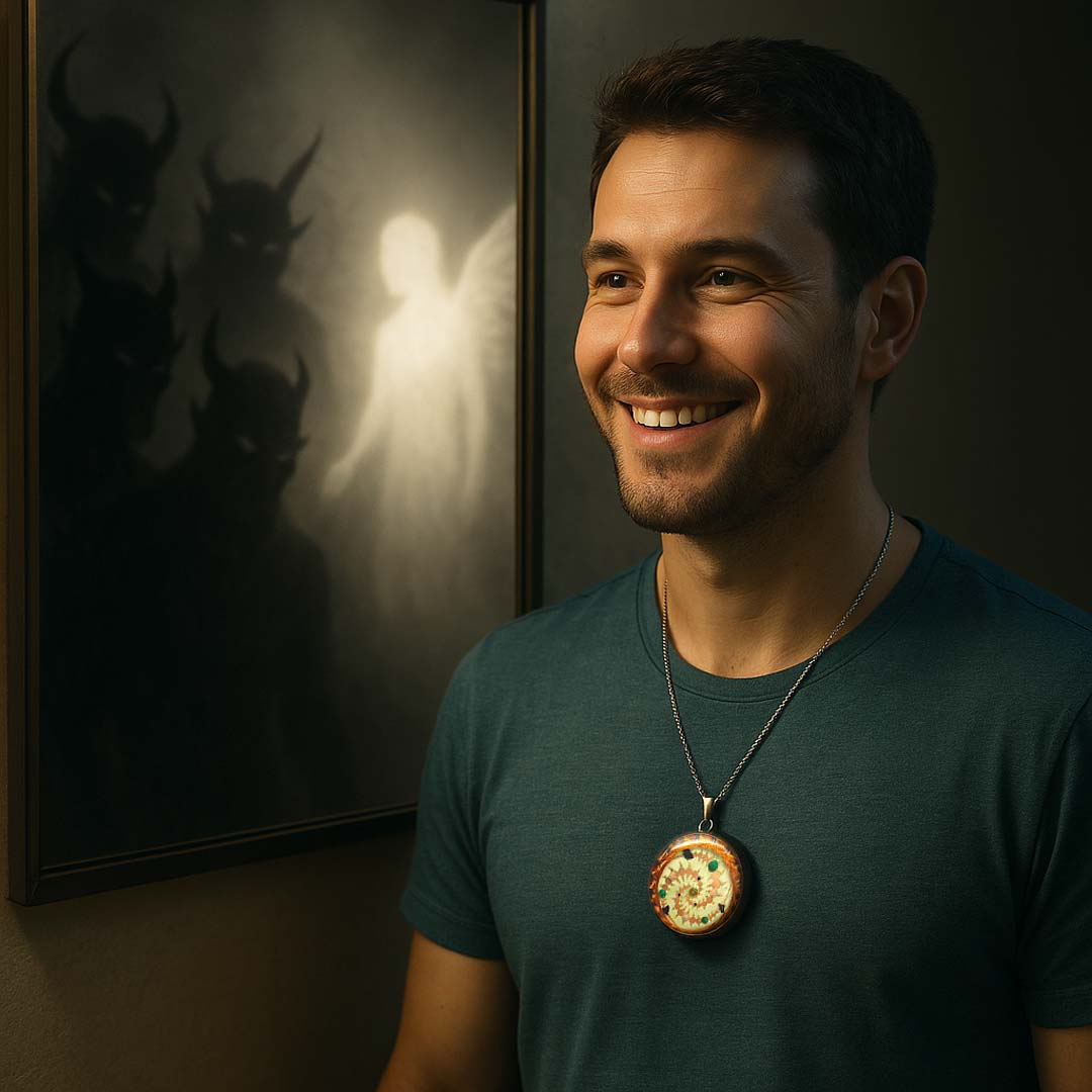 Light over Darkness DeviceTriple Spiral, Windmill Hill Crop Circle Quantic Resonator