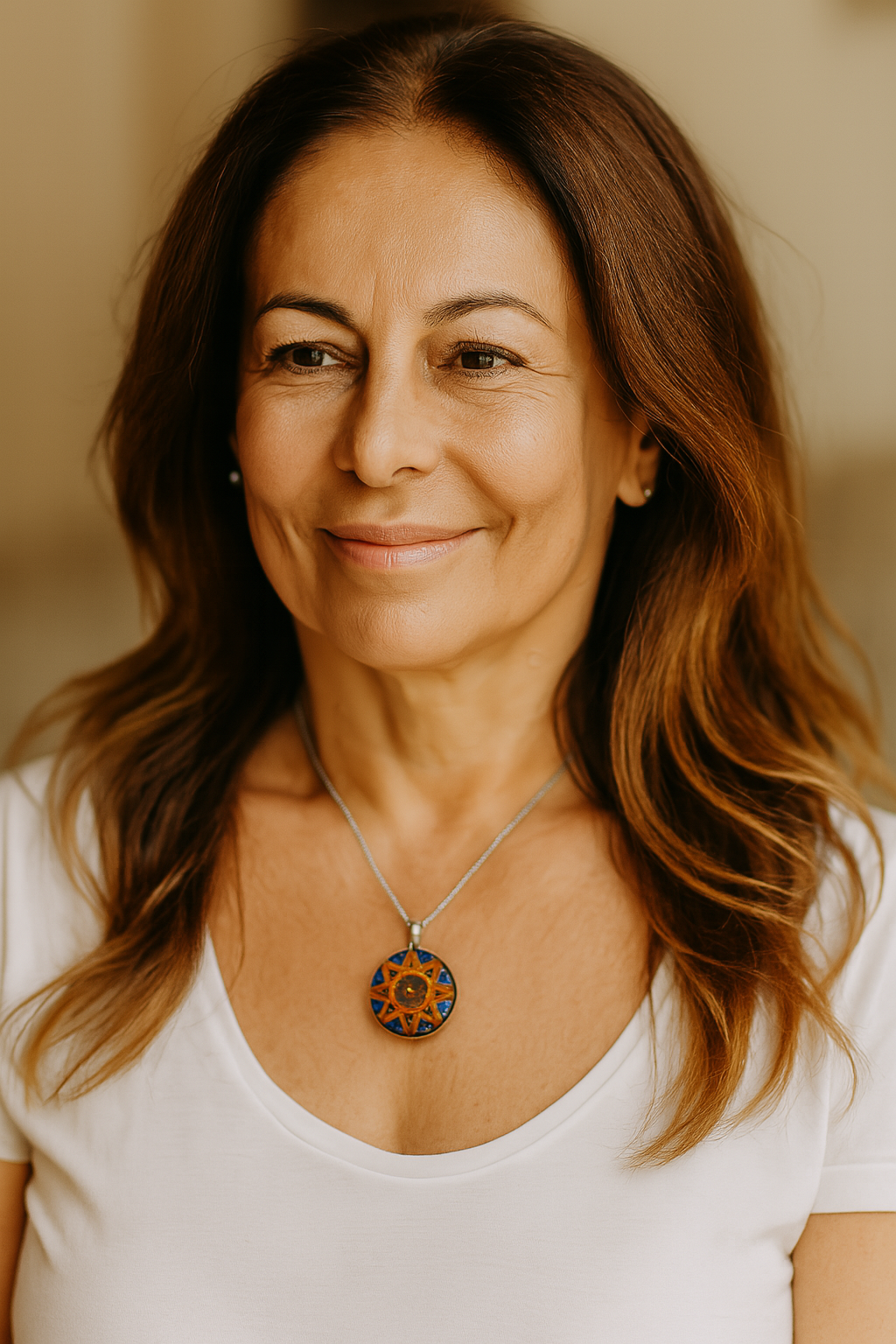 Dark Magic Protector Pendant Kalachakra 14k Gold Protective Crystals