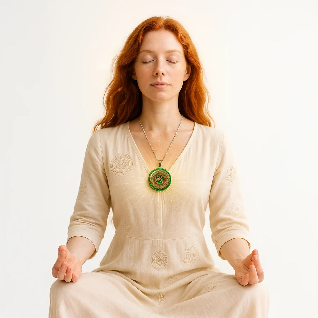 ✨ New Orgonite Necklace with Gold Triskel ✨ for Balance and Protection : New Generation Energy.