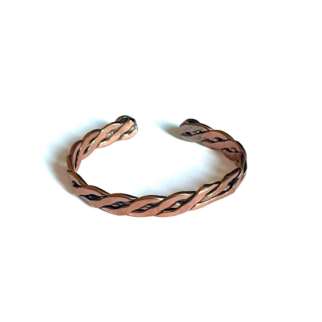 🔥 Obsidian & Copper Torzal Bracelet – Ancient Power Amulet