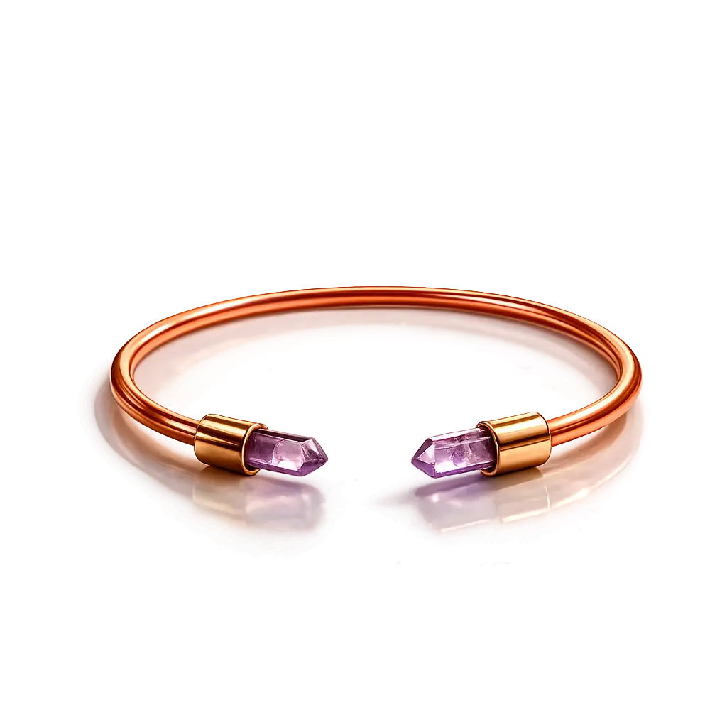 Amethyst & Copper Healing Bracelet | Sacred Bioenergetic Circuit | Joint Pain + Anxiety Relief + Energy Protection | 100% Pure Copper | Handmade | Metayantra