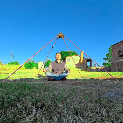 Copper Pyramid with Quantum Vortex PEMF | NEXUS CORE 3-System | 624m Rodin Coil | Rife Frequencies 1Hz–150kHz | Strobe Light Therapy | Frequency Lab AI Included | Giza 51° Sacred Geometry | Selenite | Collapsible | Handmade — Metayantra