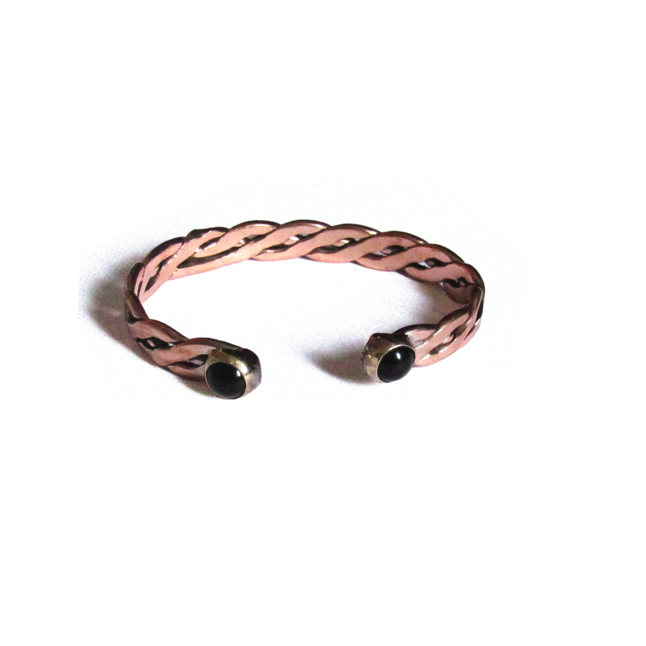 🔥 Obsidian & Copper Torzal Bracelet – Ancient Power Amulet