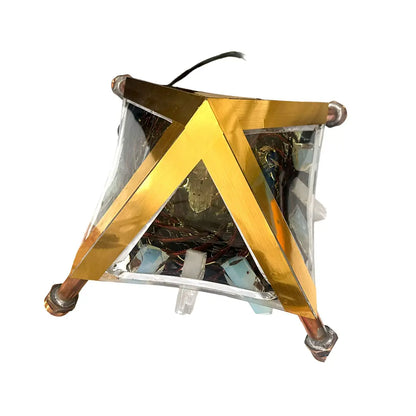 Copper Pyramid with Quantum Vortex PEMF | NEXUS CORE 3-System | 624m Rodin Coil | Rife Frequencies 1Hz–150kHz | Strobe Light Therapy | Frequency Lab AI Included | Giza 51° Sacred Geometry | Selenite | Collapsible | Handmade — Metayantra
