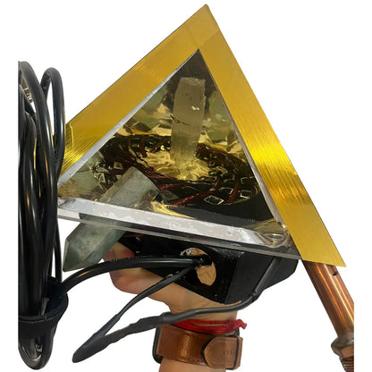 Copper Pyramid with Quantum Vortex PEMF | NEXUS CORE 3-System | 624m Rodin Coil | Rife Frequencies 1Hz–150kHz | Strobe Light Therapy | Frequency Lab AI Included | Giza 51° Sacred Geometry | Selenite | Collapsible | Handmade — Metayantra