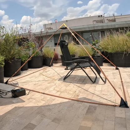 Copper Pyramid with Quantum Vortex PEMF | NEXUS CORE 3-System | 624m Rodin Coil | Rife Frequencies 1Hz–150kHz | Strobe Light Therapy | Frequency Lab AI Included | Giza 51° Sacred Geometry | Selenite | Collapsible | Handmade — Metayantra
