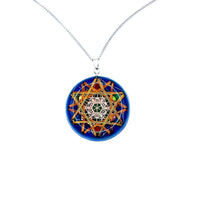 Thumbnail for Metatron Cobalt Star Pendant | Divine Protection | Metayantra