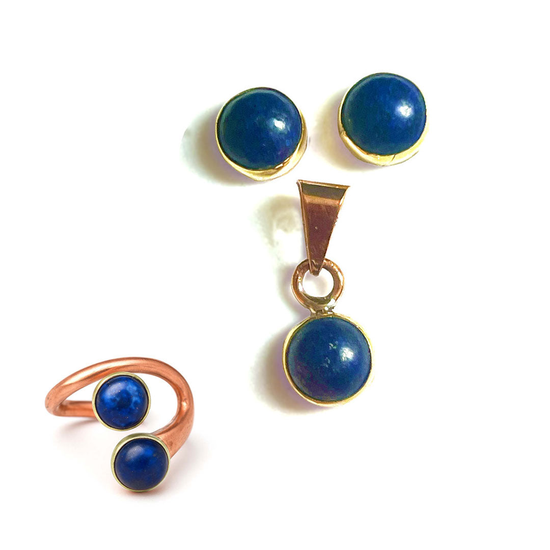 Mystic Copper & Lapis Set | Intuition & Energy Shield