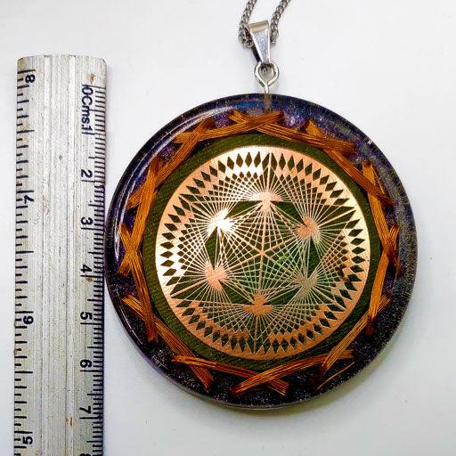 Orgonite Cellular Regenerator Necklace with Crop Circle and Dodecahedral Matrix with 5G PROTECTION