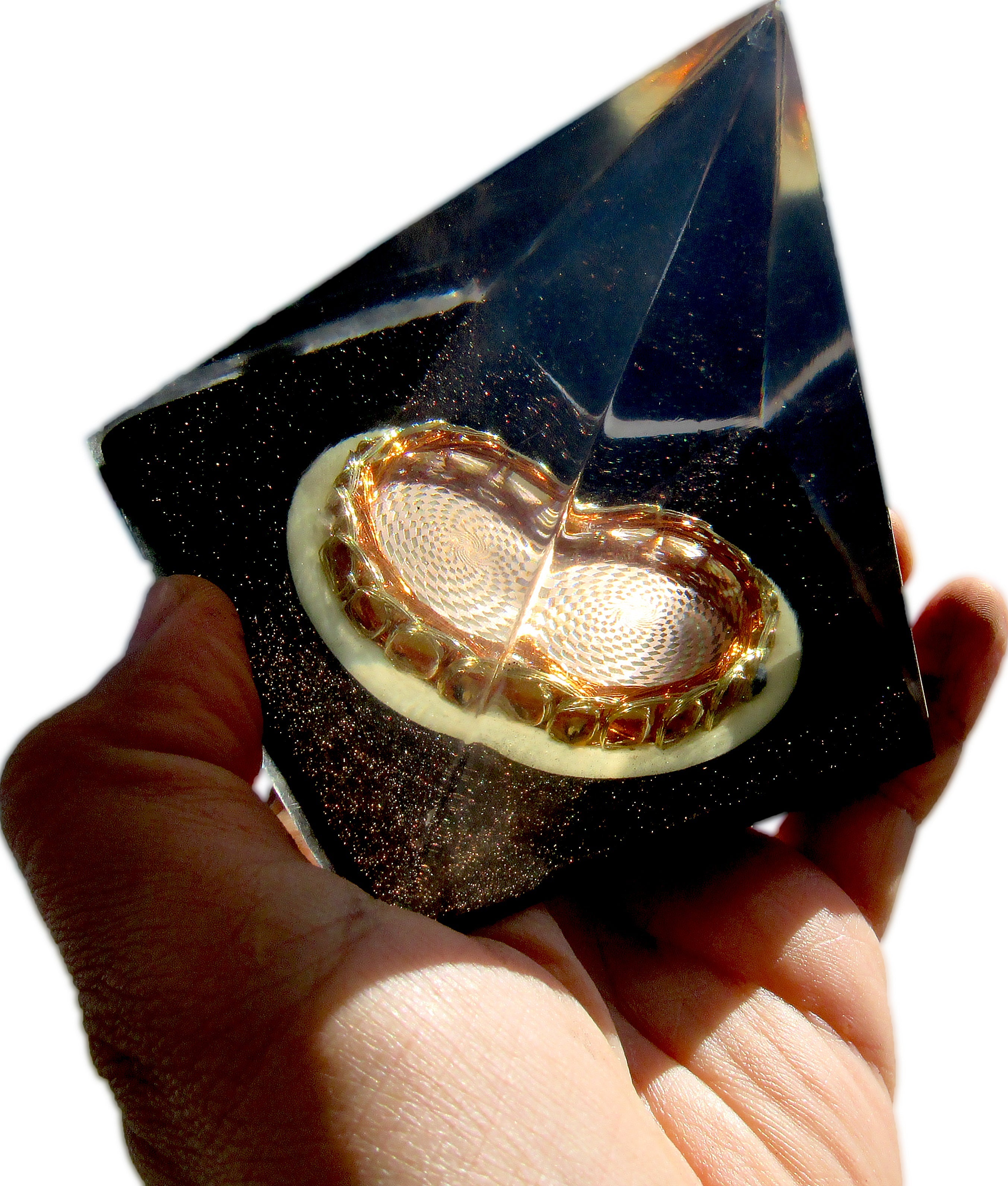 Dr Patrick Flanagan's Double Pyramid Concentrator with Cosmic Sensor