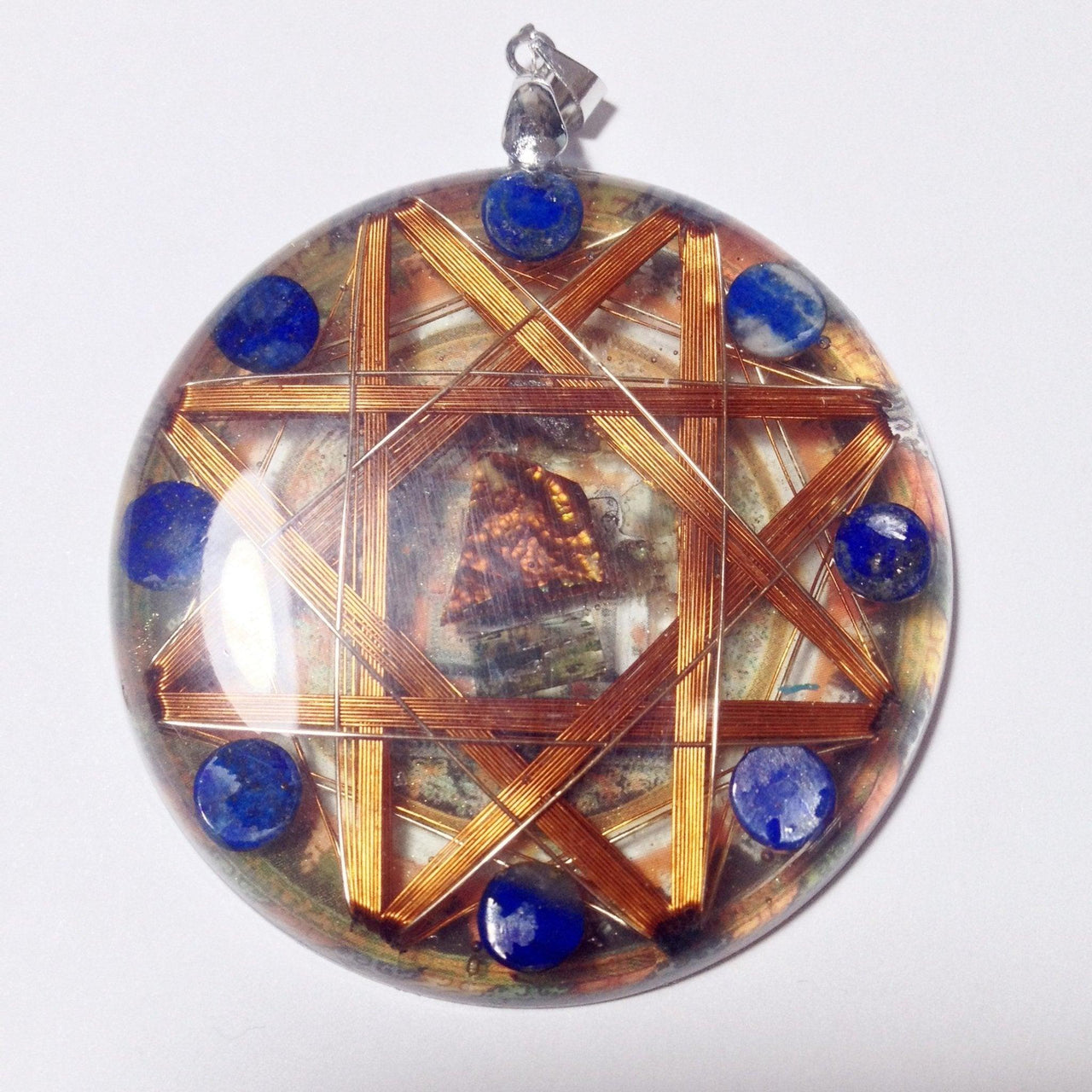 Dark Magic Protector Kalachakra 14k Gold Protective Crystals - Metayantra Consciencia