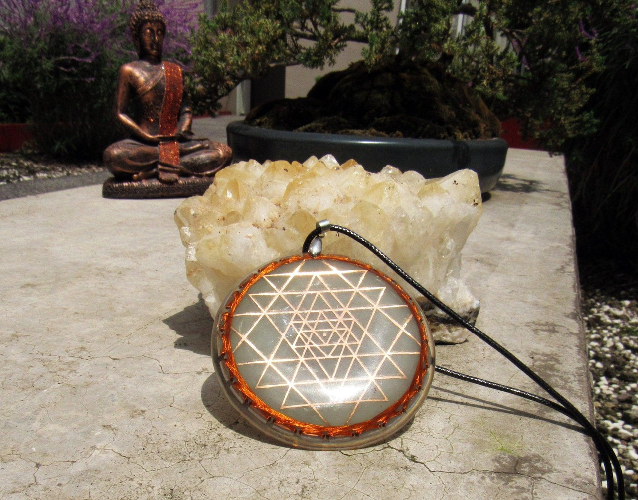 Double Sri Yantra Moldavite Cosmic Sensor - Metayantra WorldWide