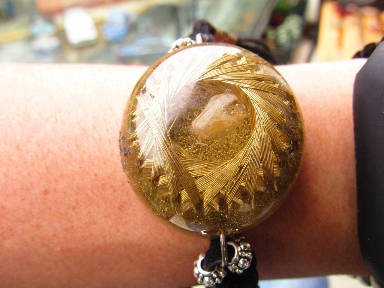 Golden EMF Transducer 21 Vortex Bracelet - Metayantra Consciencia