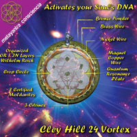 Thumbnail for Moldavite Cley Hill Crop Circle 36 Vortex Quantic Resonator - Metayantra WorldWide