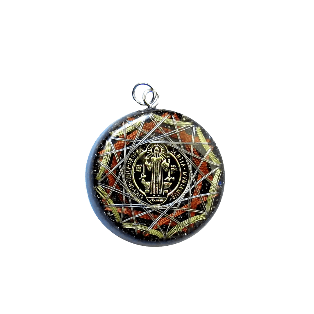 ✨🔮 Orgonite Necklace: Miracle Generator with St. Benedict Medal 🙏🛡️ Total Protection Against Witchcraft and Negative Energies